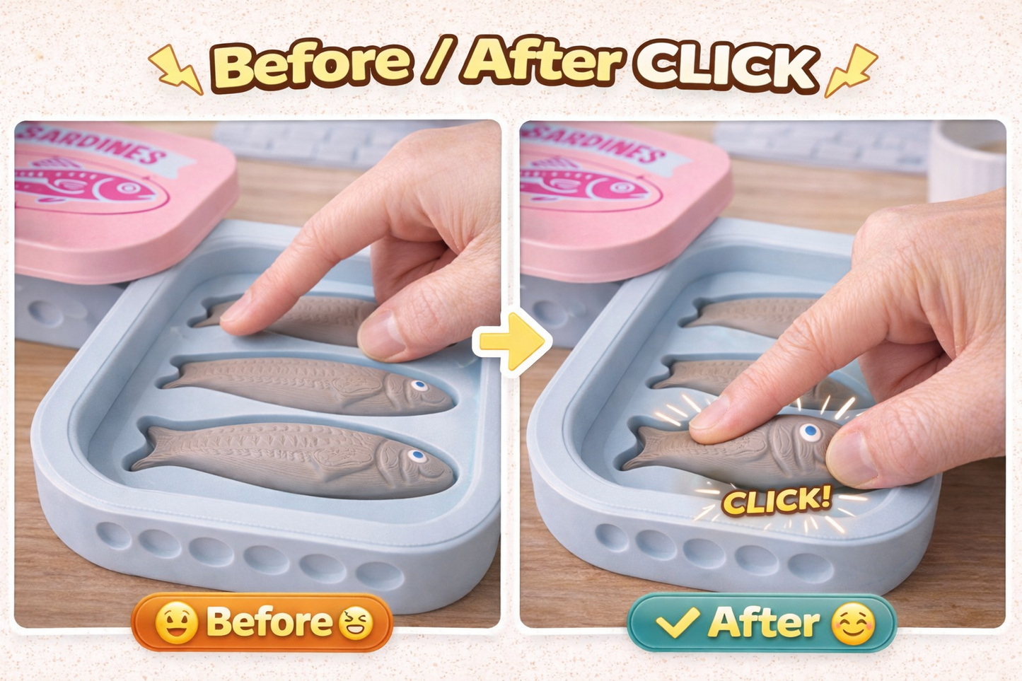 Sardine Clicker Fidget Toy