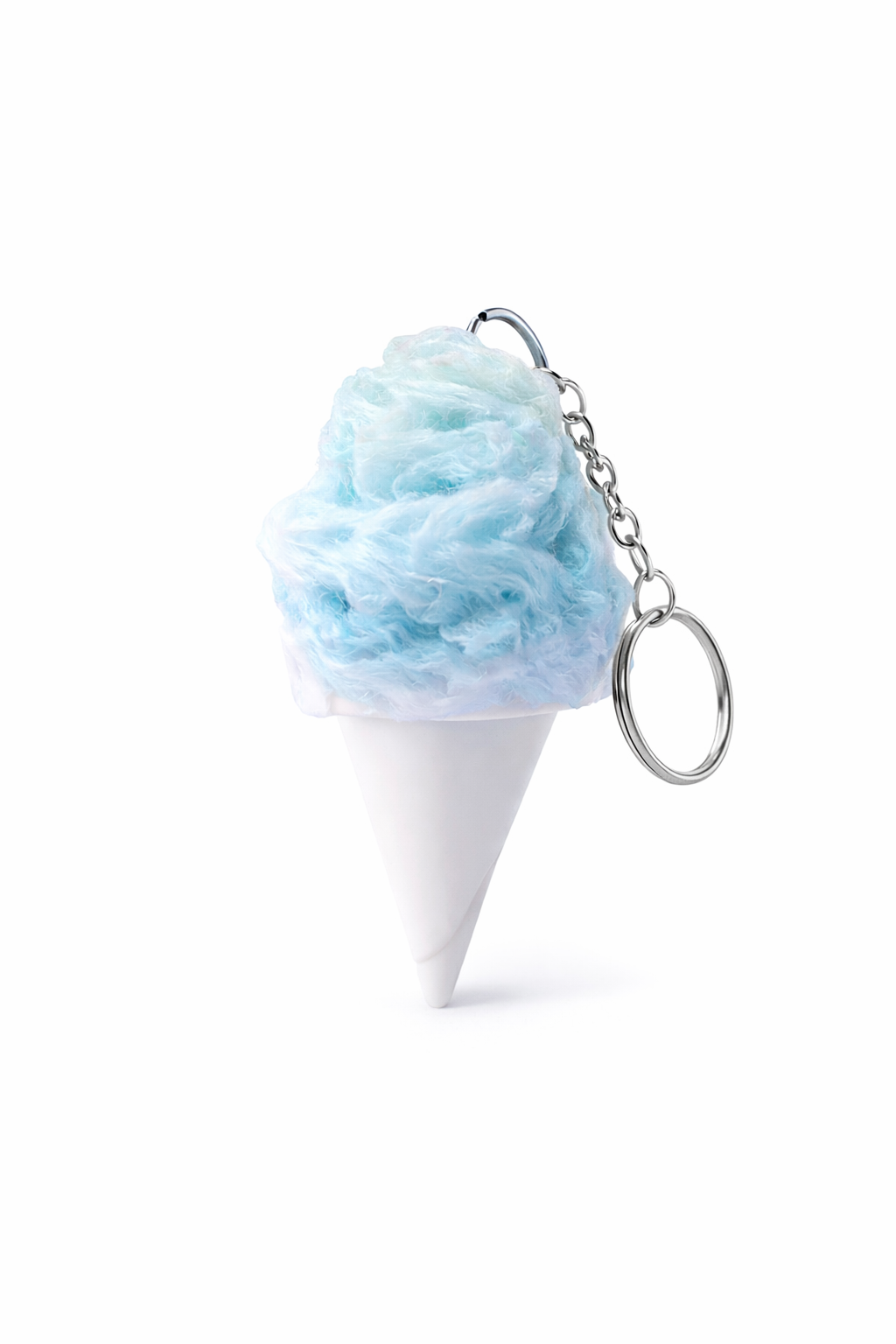 Cotton Candy Clicker Keychain – ASMR Fidget Toy, Kawaii Bag Charm, Anxiety Relief Clicker