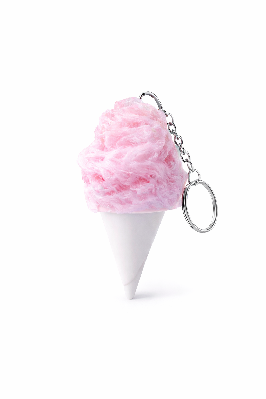 Cotton Candy Clicker Keychain – ASMR Fidget Toy, Kawaii Bag Charm, Anxiety Relief Clicker