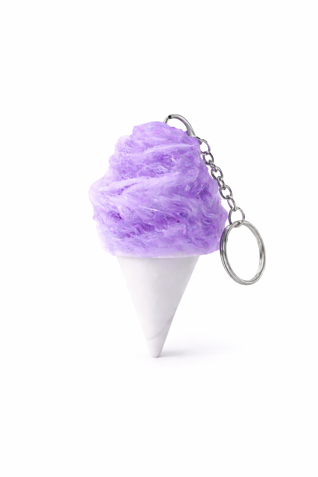 Cotton Candy Clicker Keychain – ASMR Fidget Toy, Kawaii Bag Charm, Anxiety Relief Clicker