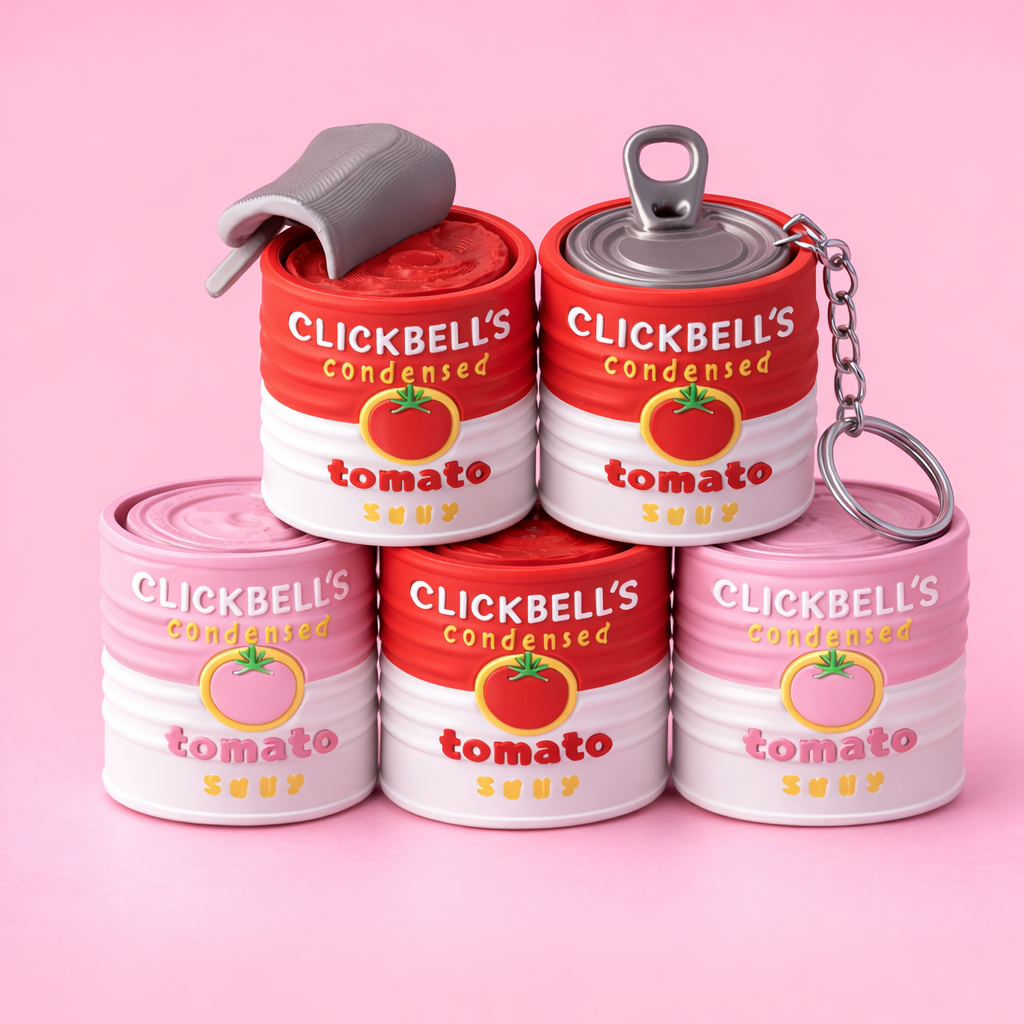 🍅 Tomato Soup Can Clicker (Keychain)