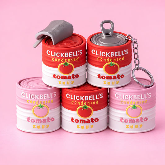 🍅 Tomato Soup Can Clicker (Keychain)