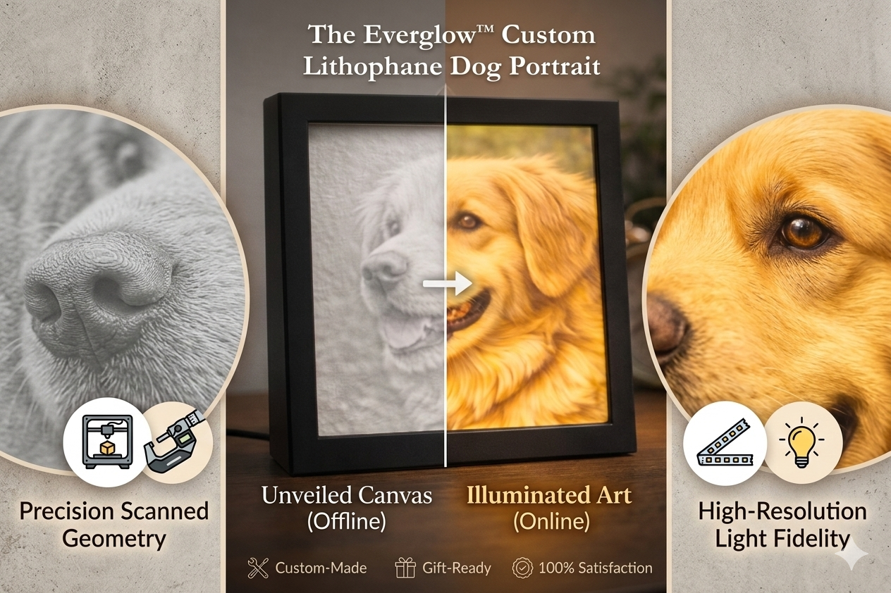 Personalized 3D Pet Memorial Light Frame